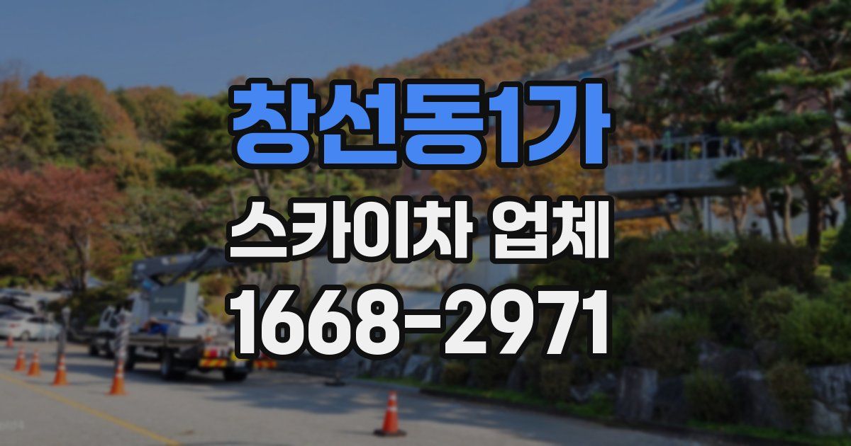 창선동1가 스카이차 업체