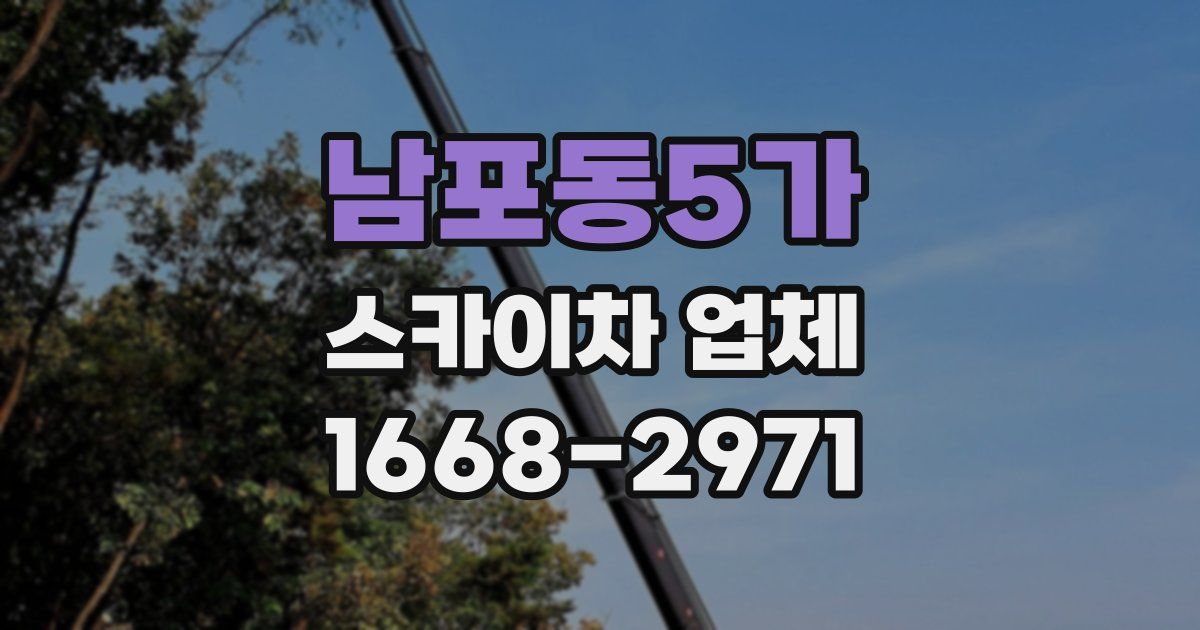 남포동5가 스카이차 업체