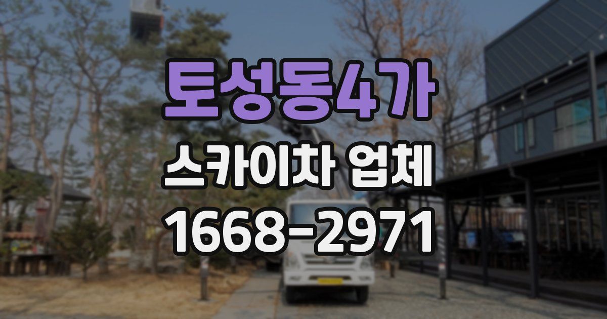 토성동4가 스카이차 업체