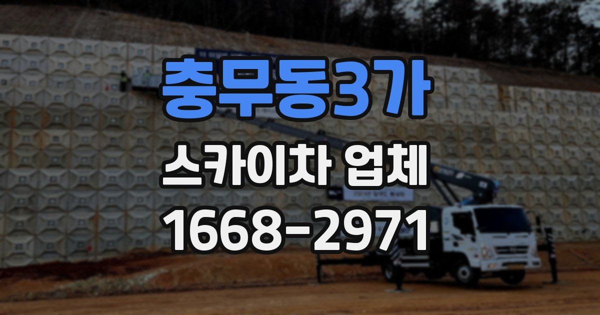 충무동3가 스카이차 업체
