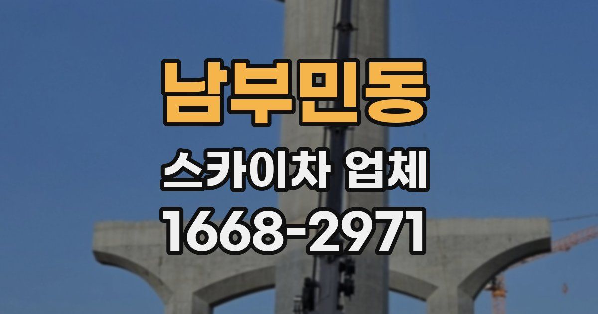 남부민동 스카이차 업체
