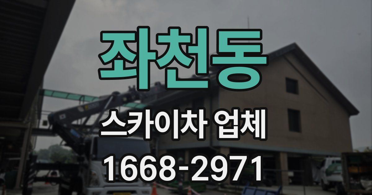 좌천동 스카이차 업체