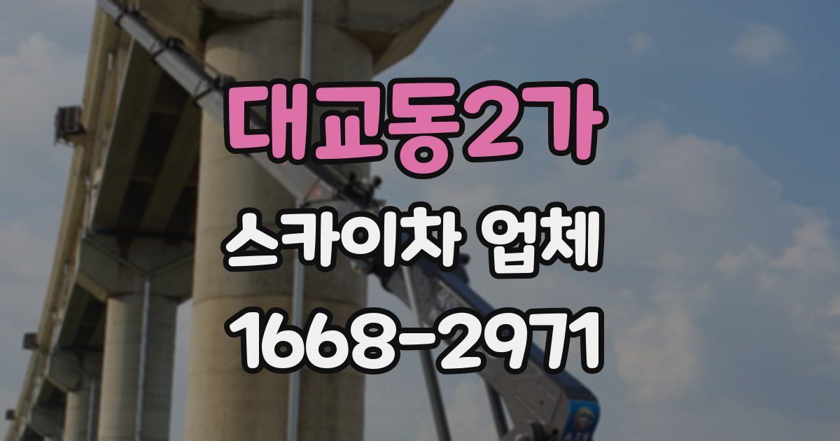 대교동2가 스카이차 업체