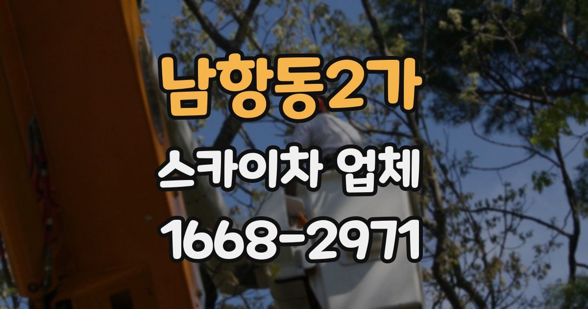 남항동2가 스카이차 업체