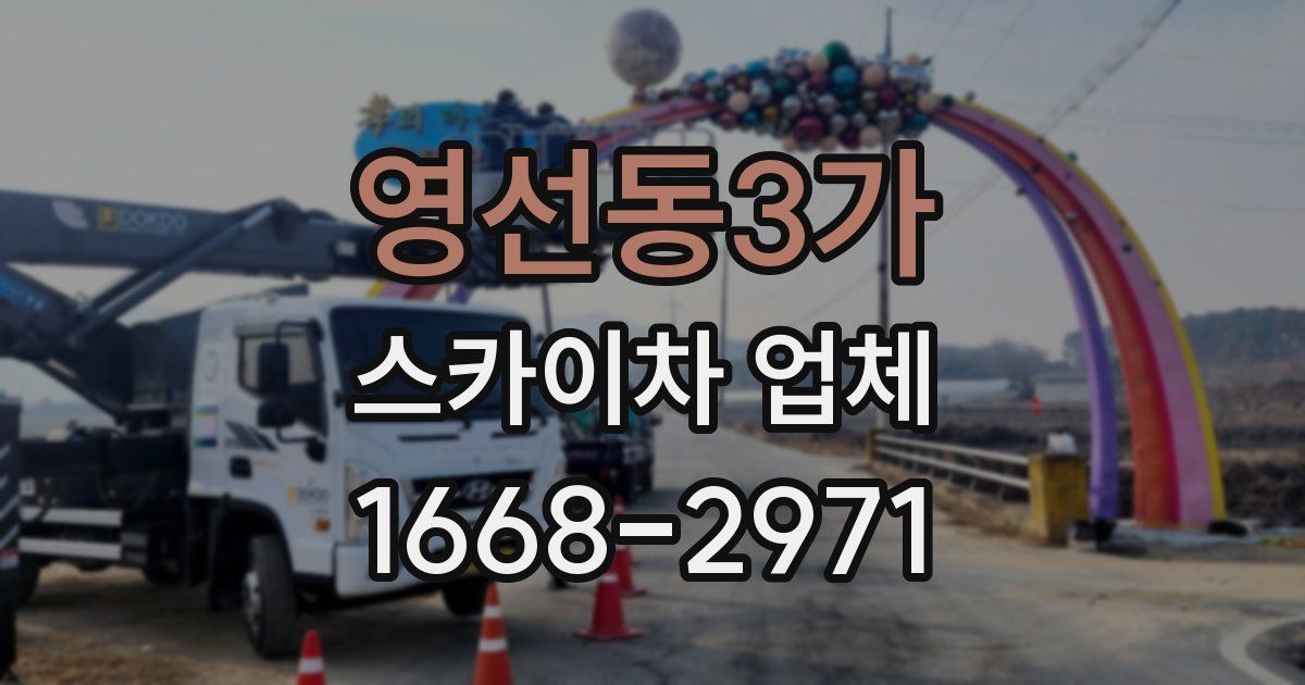 영선동3가 스카이차 업체