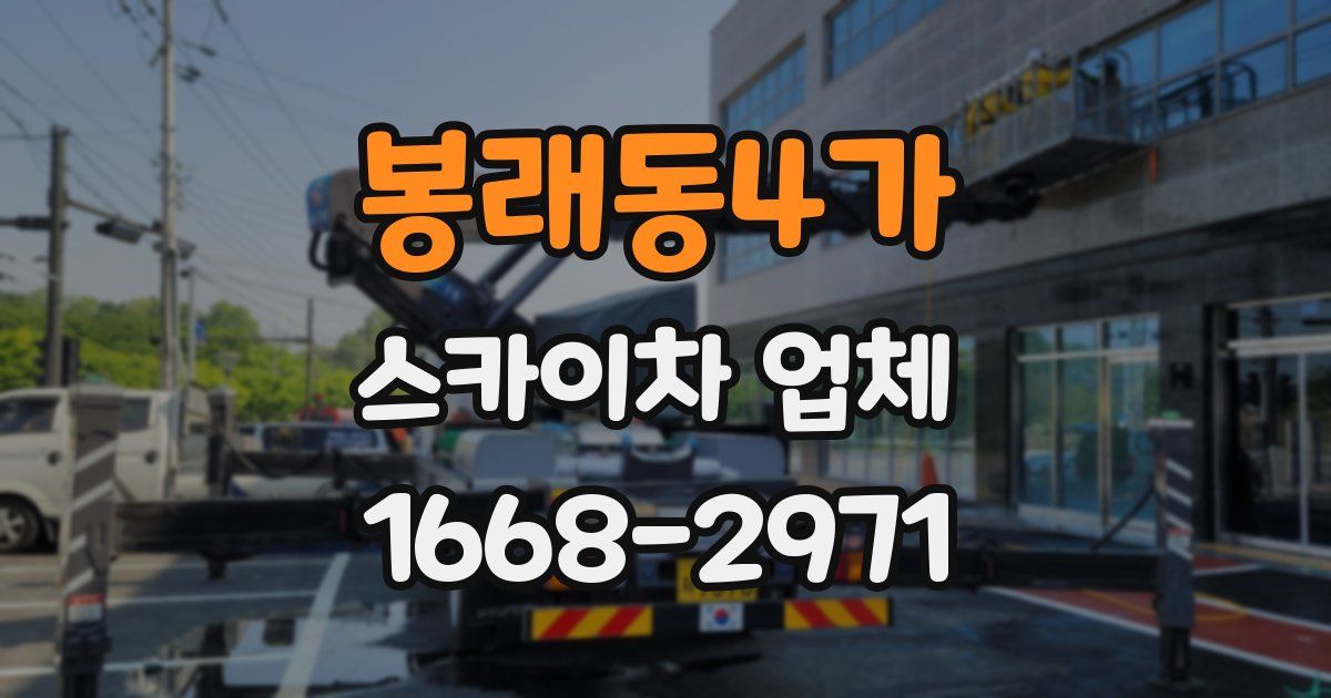 봉래동4가 스카이차 업체