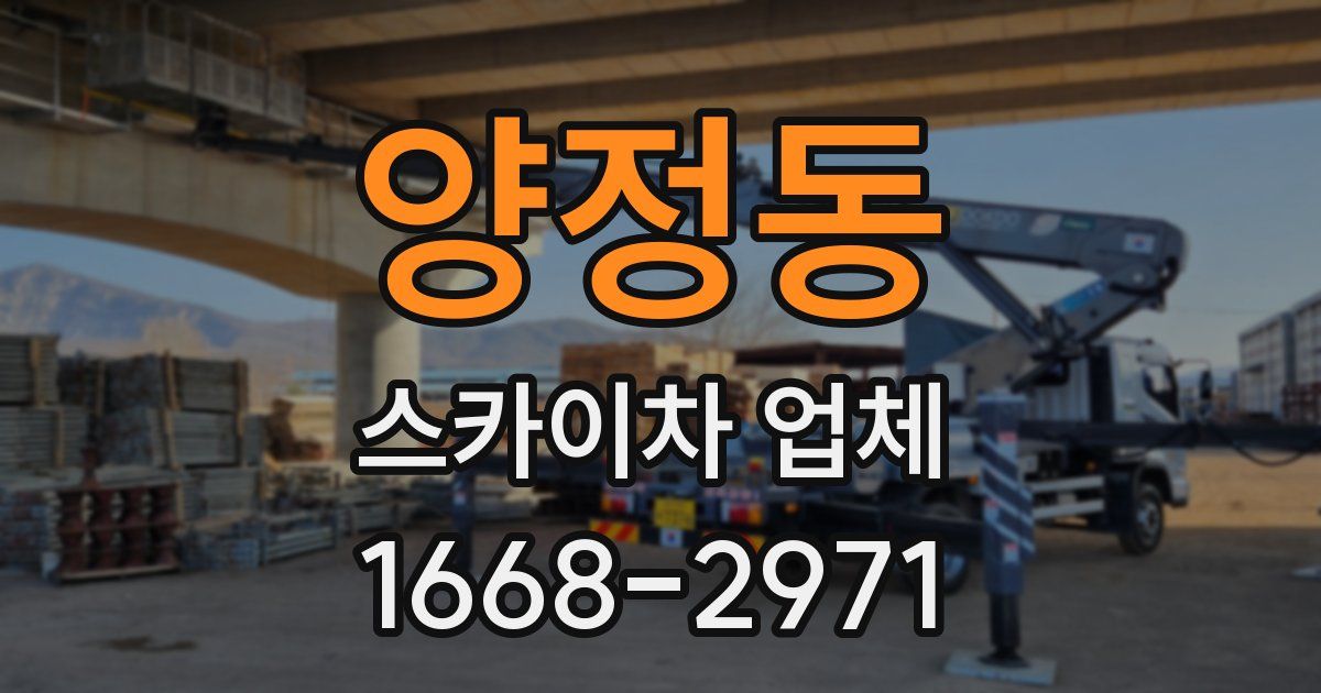 양정동 스카이차 업체