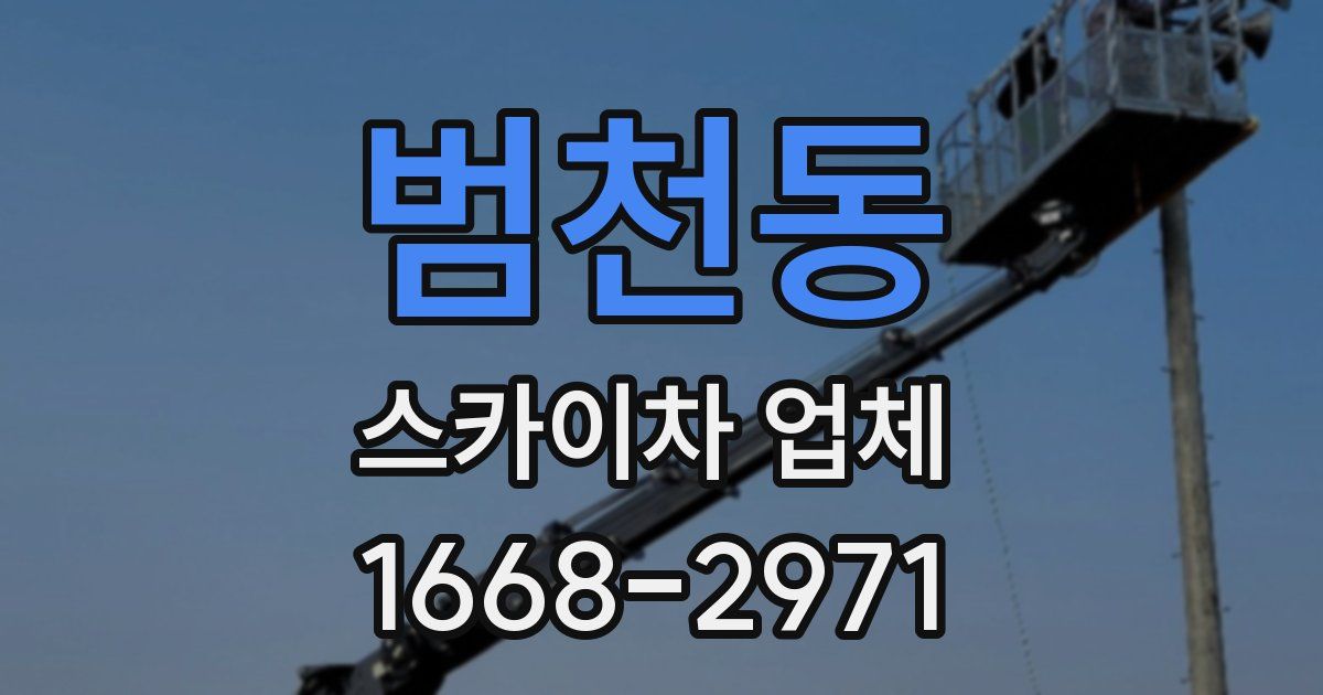 범천동 스카이차 업체