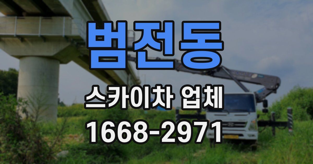 범전동 스카이차 업체