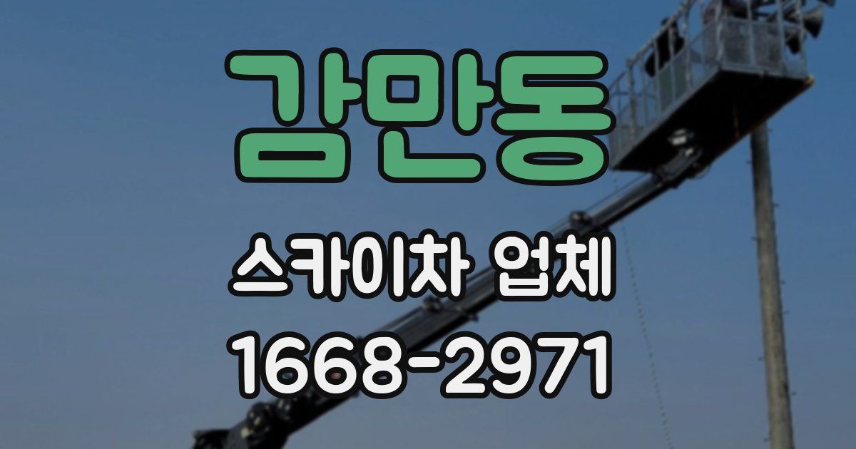 감만동 스카이차 업체