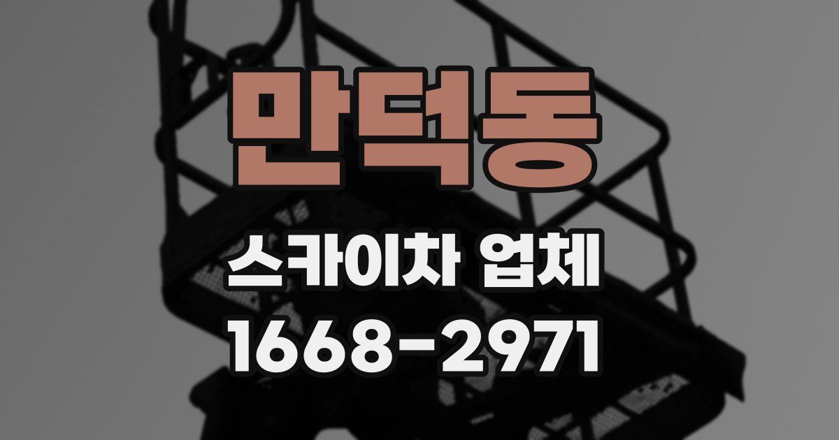 만덕동 스카이차 업체