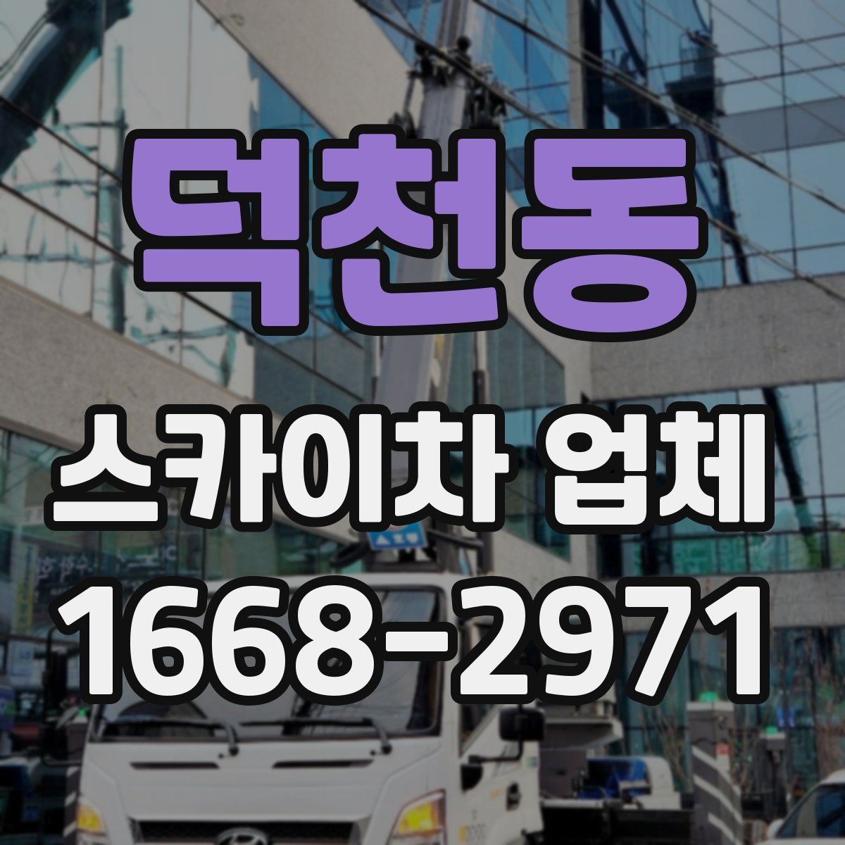 덕천동 스카이차 업체