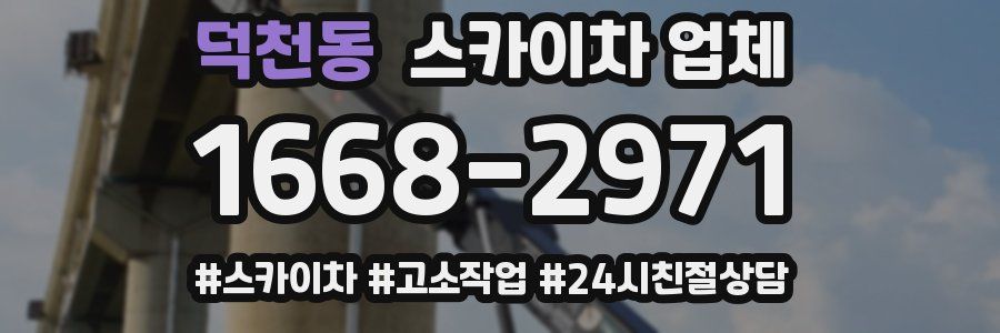 덕천동 스카이차 업체