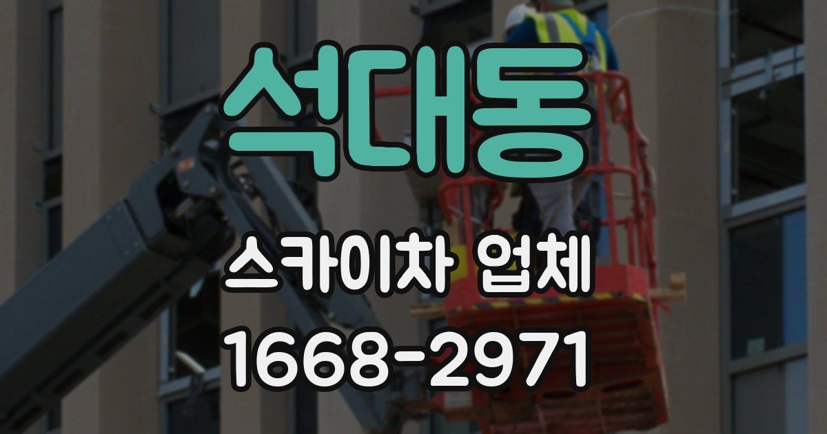 석대동 스카이차 업체