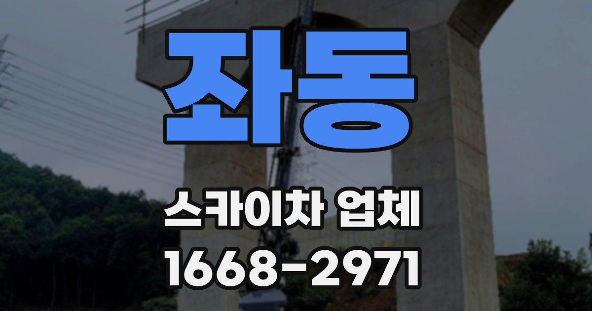 좌동 스카이차 업체