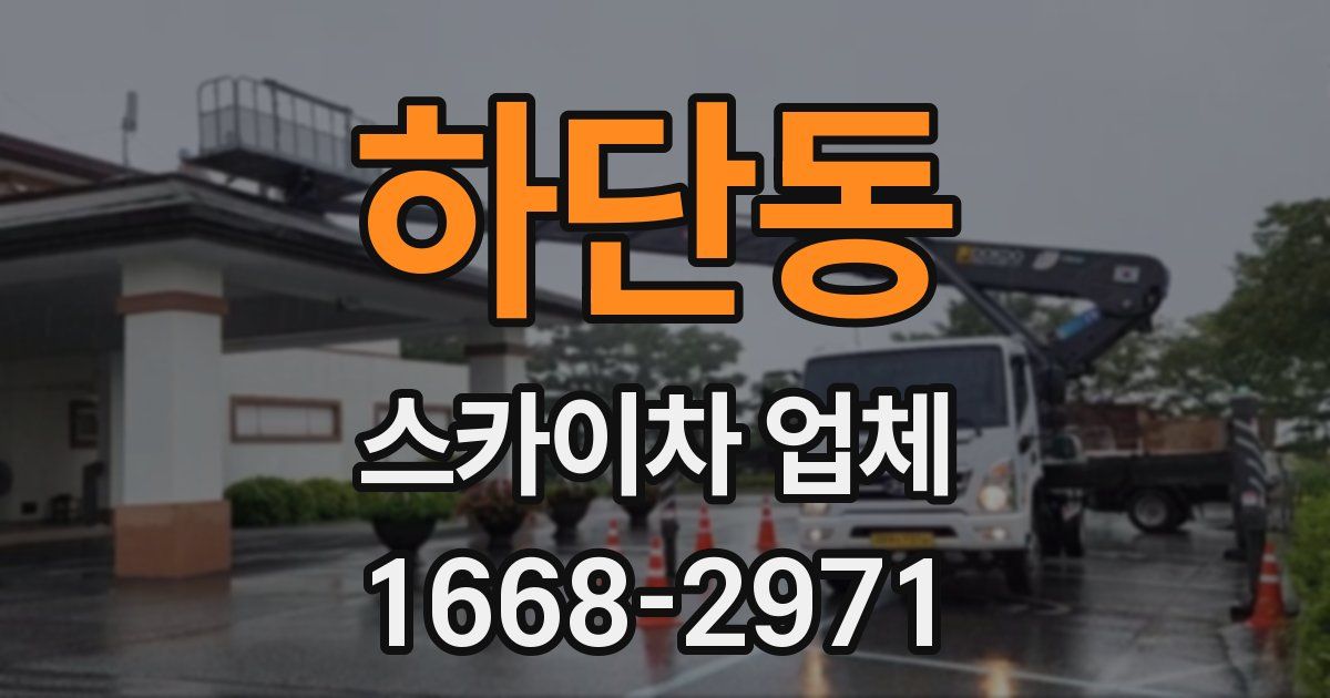 하단동 스카이차 업체