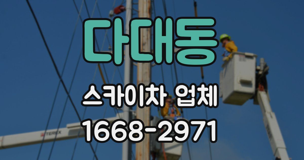 다대동 스카이차 업체