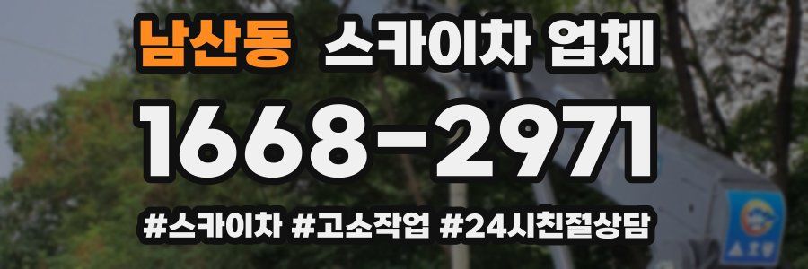 남산동 스카이차 업체
