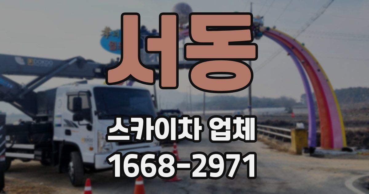 서동 스카이차 업체