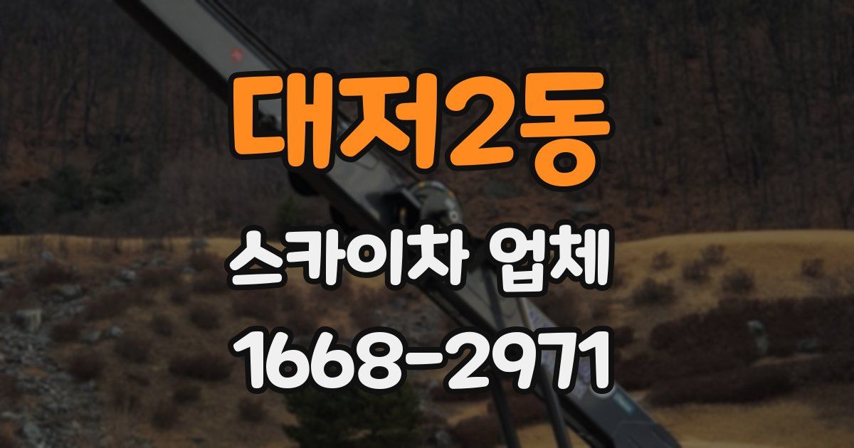 대저2동 스카이차 업체