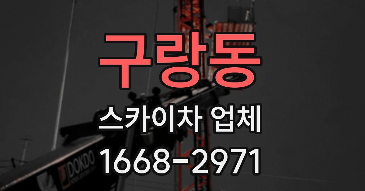 구랑동 스카이차 업체