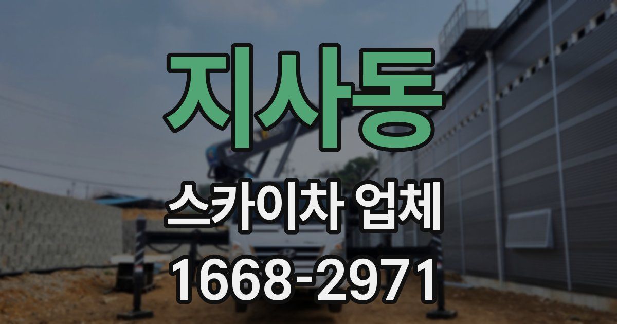 지사동 스카이차 업체