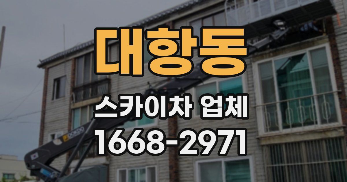 대항동 스카이차 업체