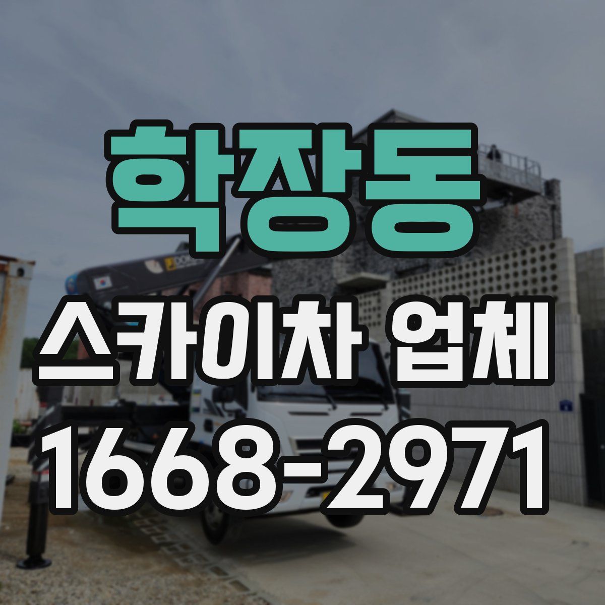 학장동 스카이차 업체