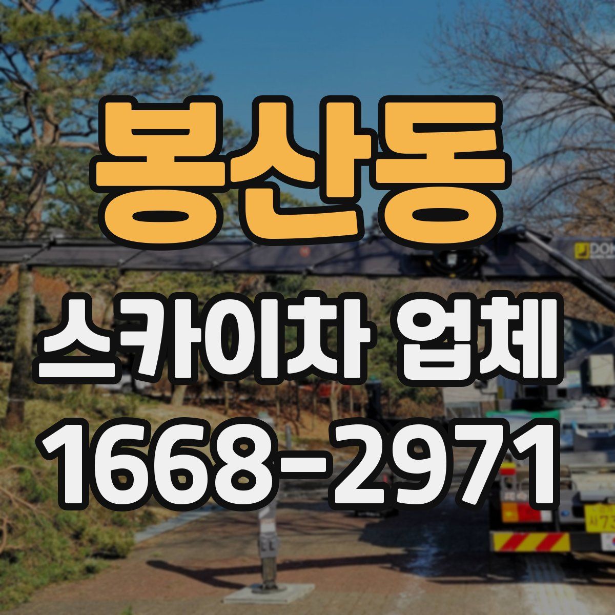 봉산동 스카이차 업체