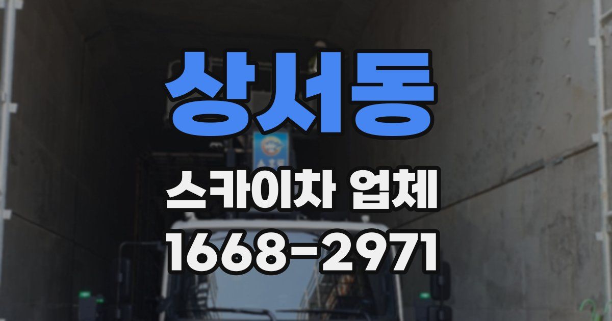상서동 스카이차 업체
