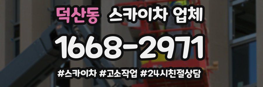 덕산동 스카이차 업체