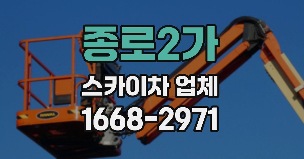 종로2가 스카이차 업체