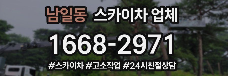 남일동 스카이차 업체