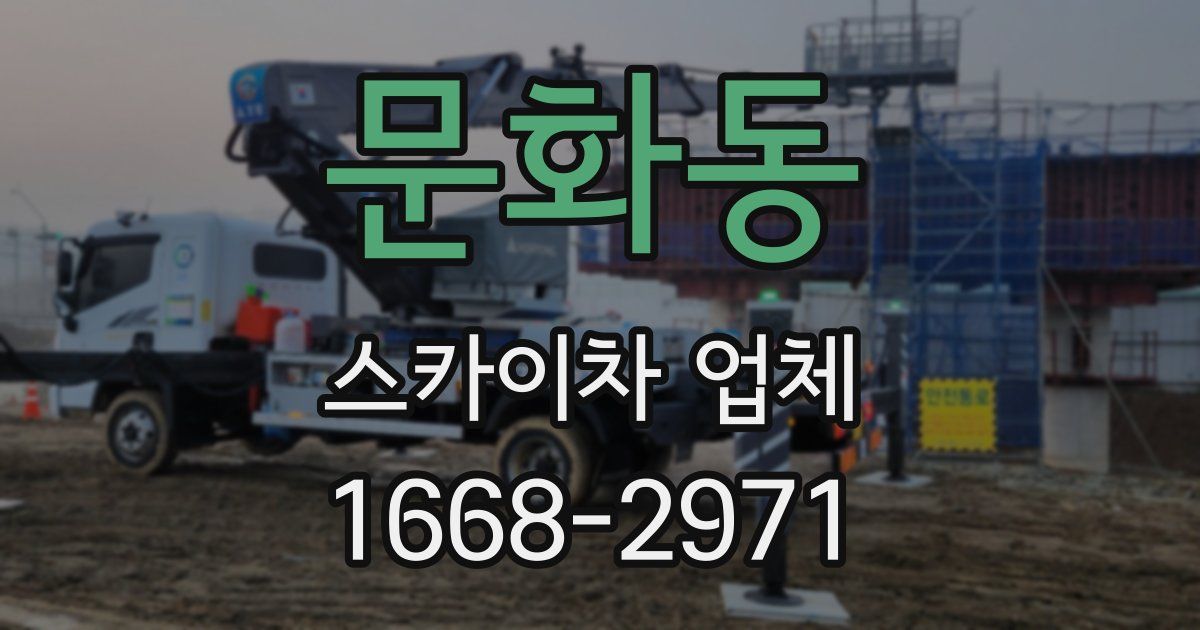 문화동 스카이차 업체