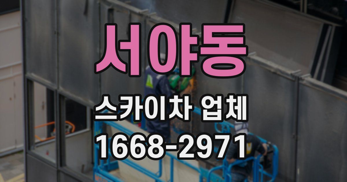 서야동 스카이차 업체
