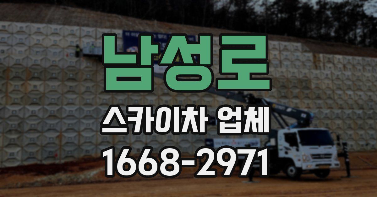 남성로 스카이차 업체