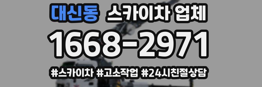 대신동 스카이차 업체