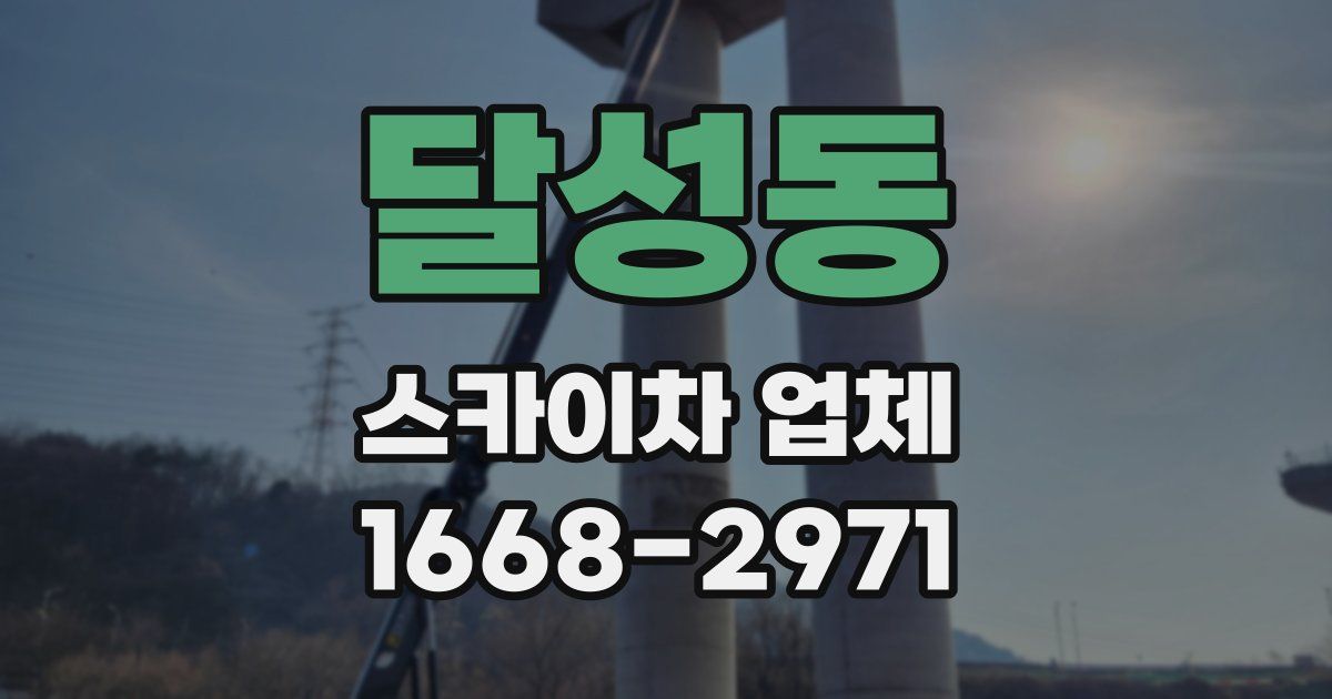 달성동 스카이차 업체