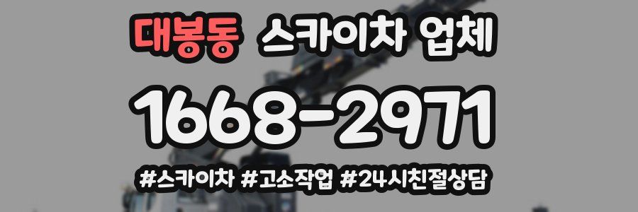 대봉동 스카이차 업체