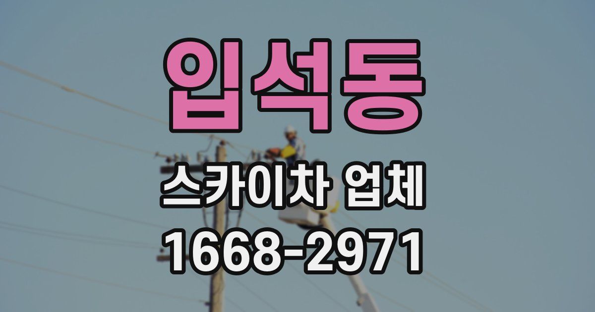 입석동 스카이차 업체