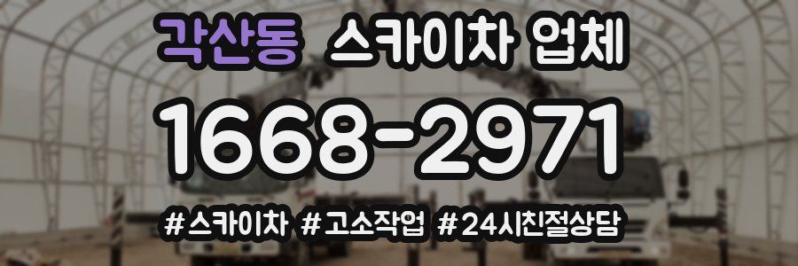 각산동 스카이차 업체