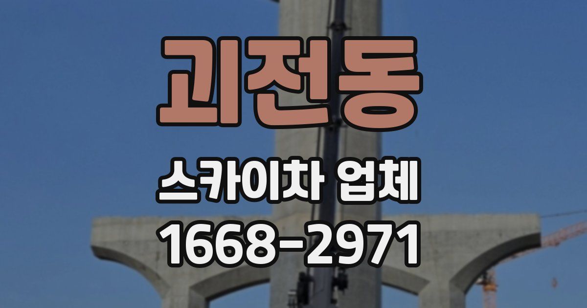 괴전동 스카이차 업체