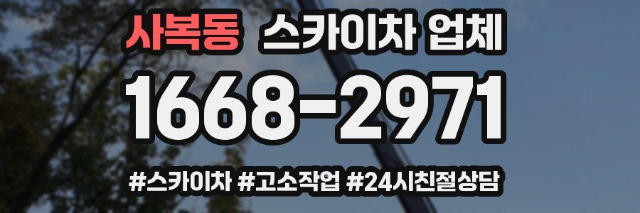 사복동 스카이차 업체