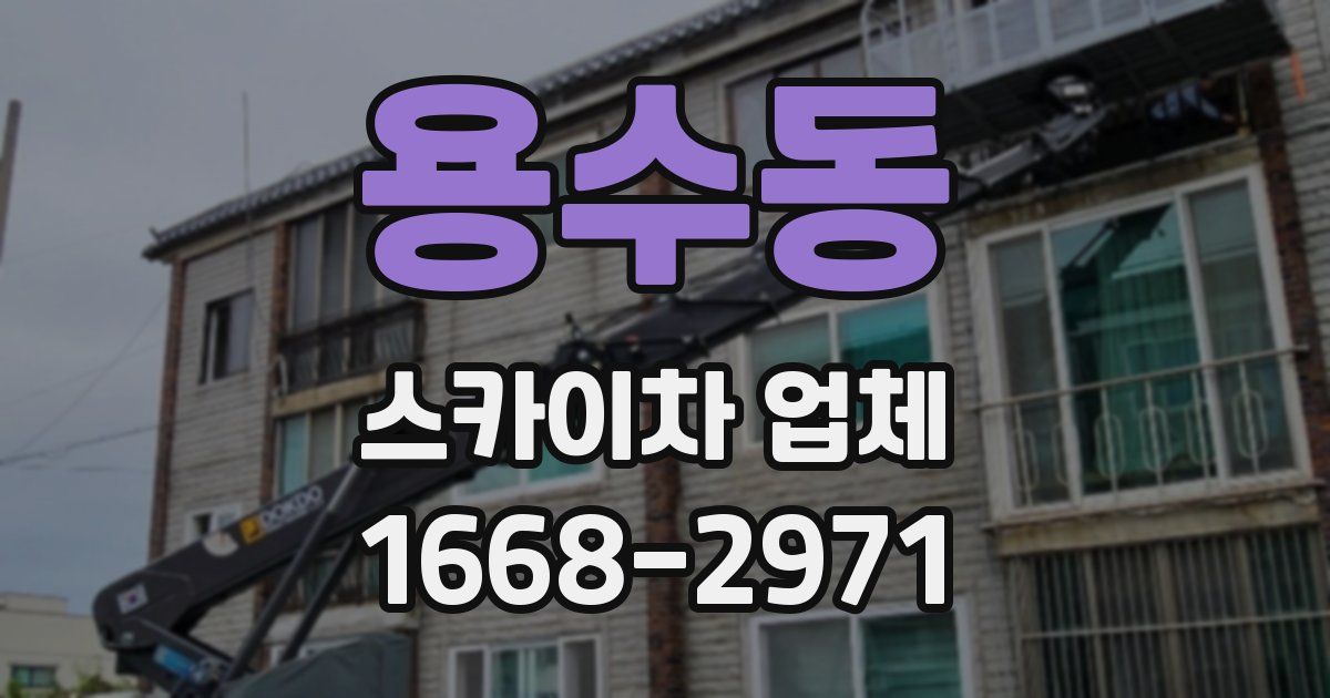 용수동 스카이차 업체