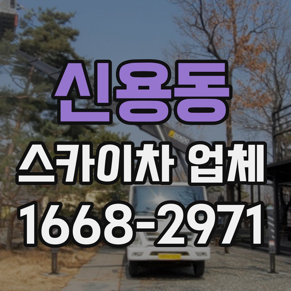 신용동 스카이차 업체