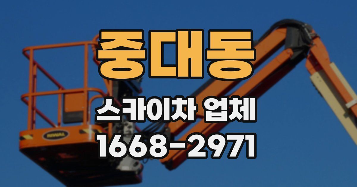 중대동 스카이차 업체