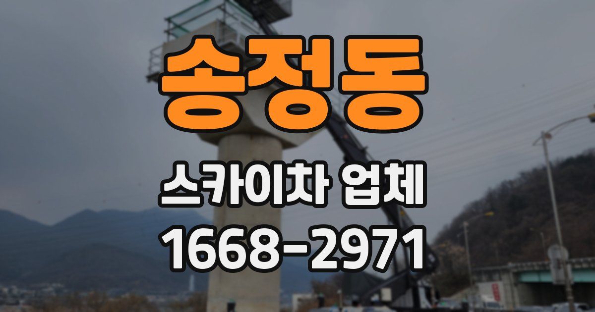 송정동 스카이차 업체