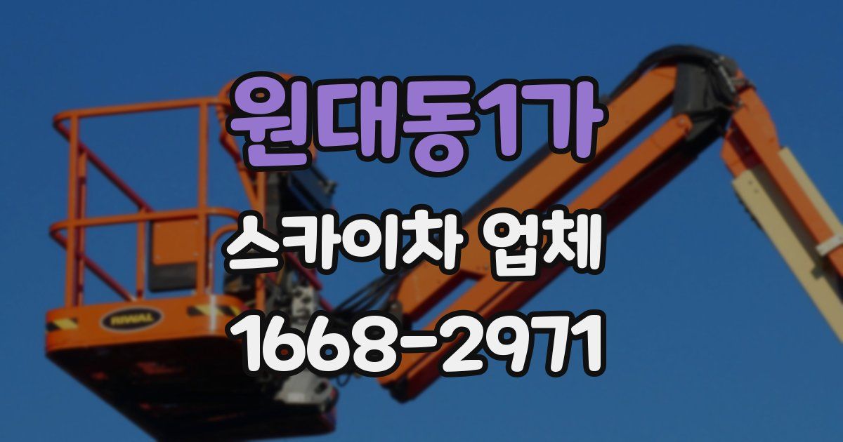 원대동1가 스카이차 업체