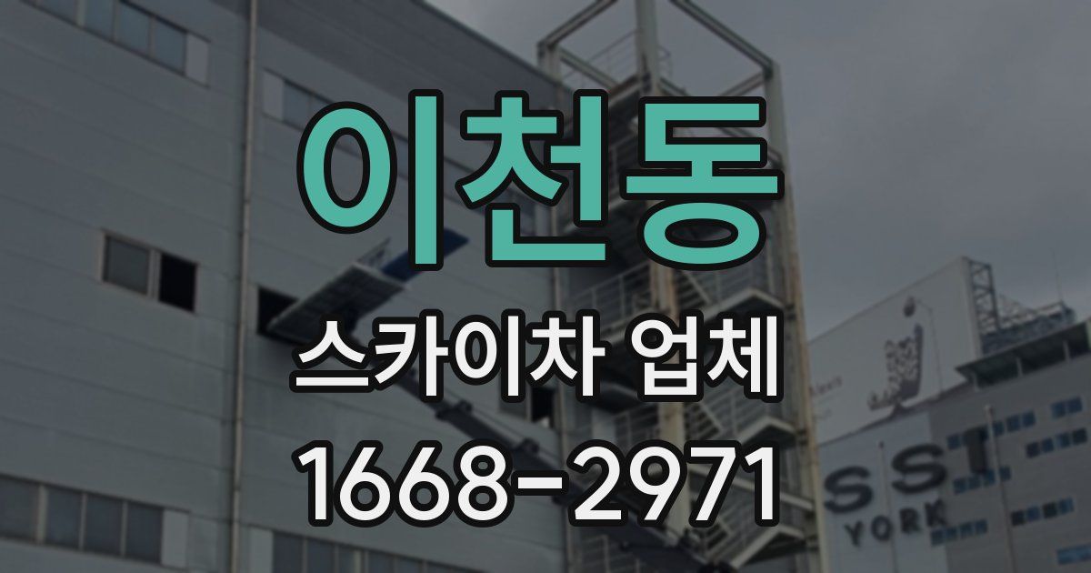 이천동 스카이차 업체