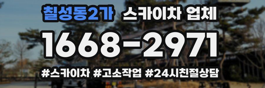 칠성동2가 스카이차 업체